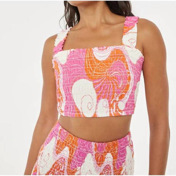 NEW RHODE tanya top in pink deco surf - Picture 5 of 5